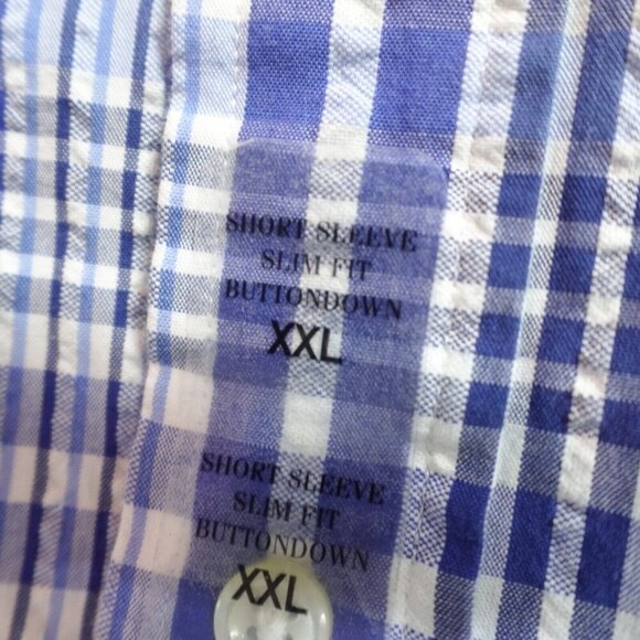 Polo Ralph Lauren Mens Shirt 2XL Blue Seersucker Slim NEW - Picture 3 of 9